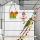image 6 of Yaheetech 158.5 cm Tall Roof Top Birdcage with Rolling Metal Stand Black