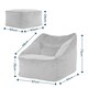 image 7 of Natalia Velvet Adults Bean Bag Armchair and Pouffe, Ready Filled Large Beanbag Midnight Blue | Blue | Midnight Blue | XL | 2