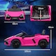 image 5 of AIYAPLAY Lamborghini Revuelto Licensed Kid Electric Car, 12V Kids Electric Ride On with Butterfly Doors, Suspension, Remote Control, LED Lights, Horn, USB, MP3 for 3-5 Years, Pink