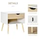 image 4 of HOMCOM Bedside Table with Drawer & Shelf, Nightstand, End Table for Bedroom