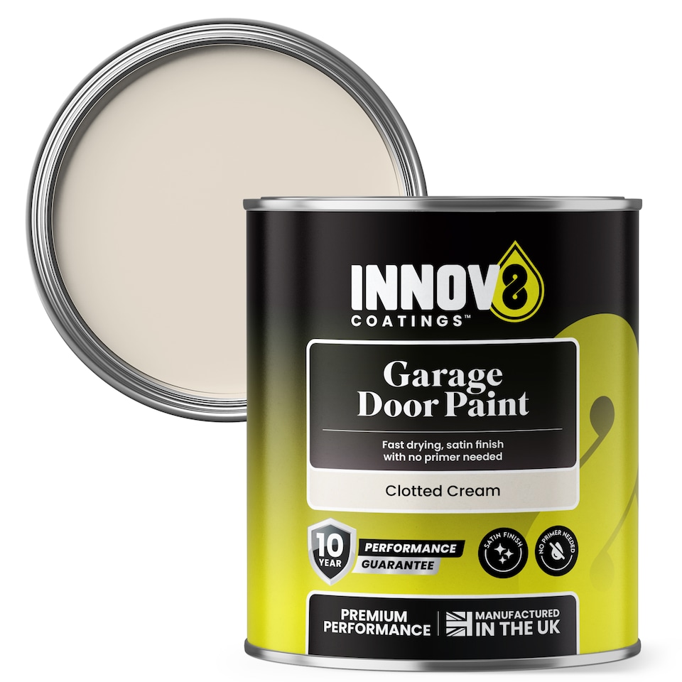 image 1 of Innov8 Coatings Garage Door Paint - 750 ml - Clotted Cream - Satin Finish - 10 Year Guarantee | Cream | Clotted Cream | 750ml | 1