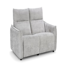 Woven Chenille Grey 2 Seater Electric Recliner Sofa CARRERA