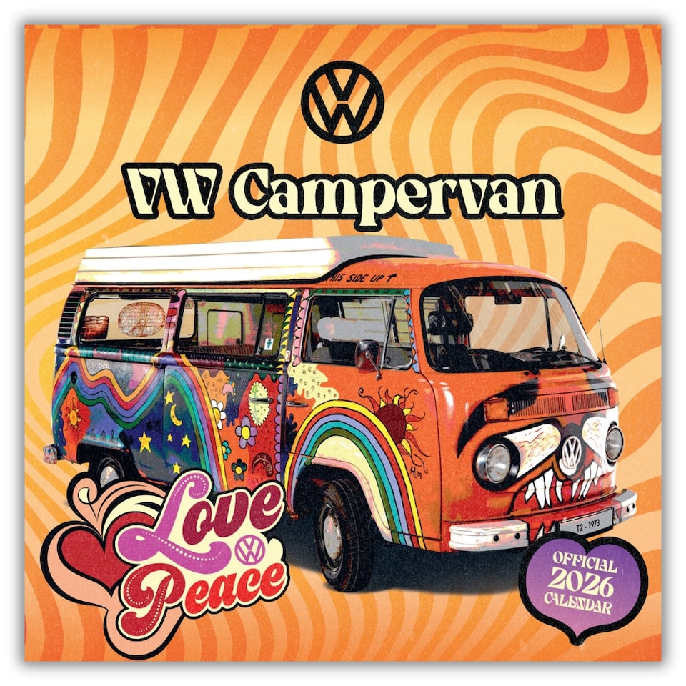 VW CAMPERVAN 2026 SQUARE CALENDAR