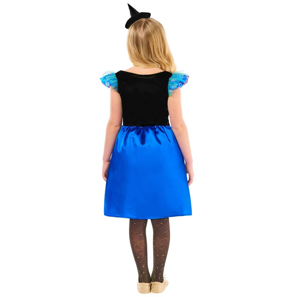 image 1 of Bristol Novelty Girls Cosmic Witch Costume - Blue - 7-8 Years Blue | 7