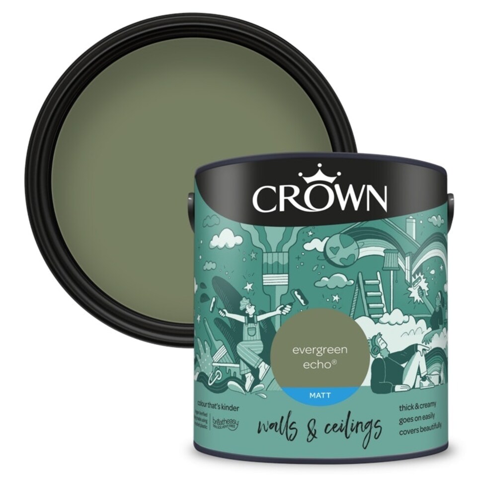 image 1 of Crown Matt Emulsion Evergreen Echo 2.5L