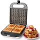 image 1 of Vonshef Waffle Maker Large 4 Slices, Non-Stick Plates, 1400W