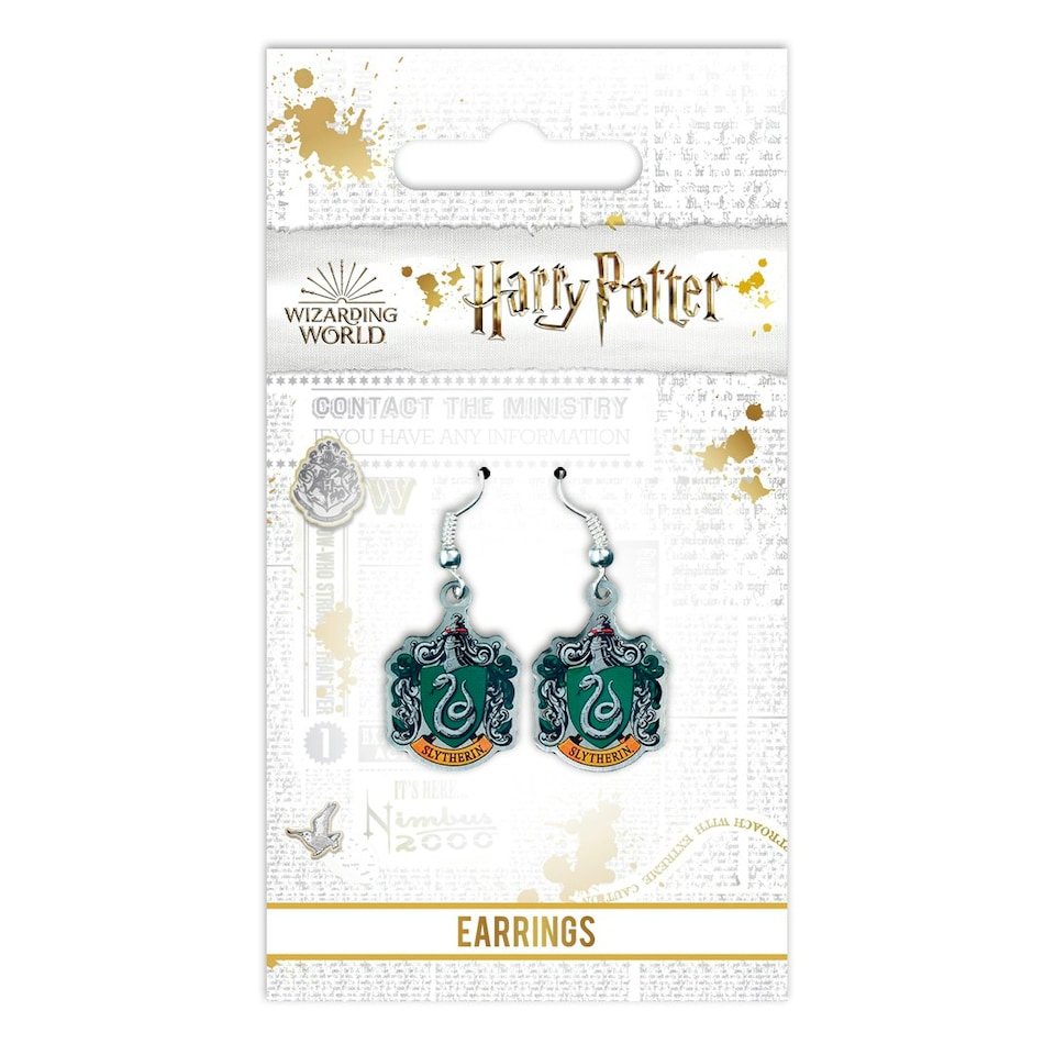 image 1 of Harry Potter Slytherin Crest Earrings WE0023