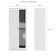 image 2 of FWStyle Chilton 2 Door Wardrobe With Mirror - White Gloss Front White