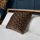 image 1 of BHS Cut Velvet Cushion, Beige Brown | Latte