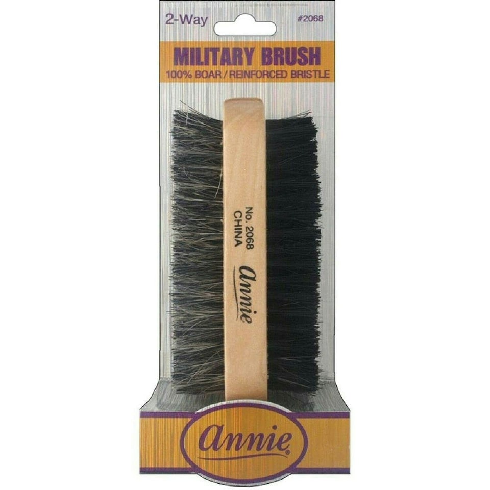 image 1 of Annie Boar Reinforced Bristle 2 Way Military Brush 2068