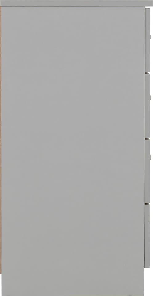 image 1 of Dakota 4 Drawer Chest | Grey | Light Grey