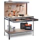 image 1 of VonHaus Garage Work Bench with Pegboard and Storage Drawer