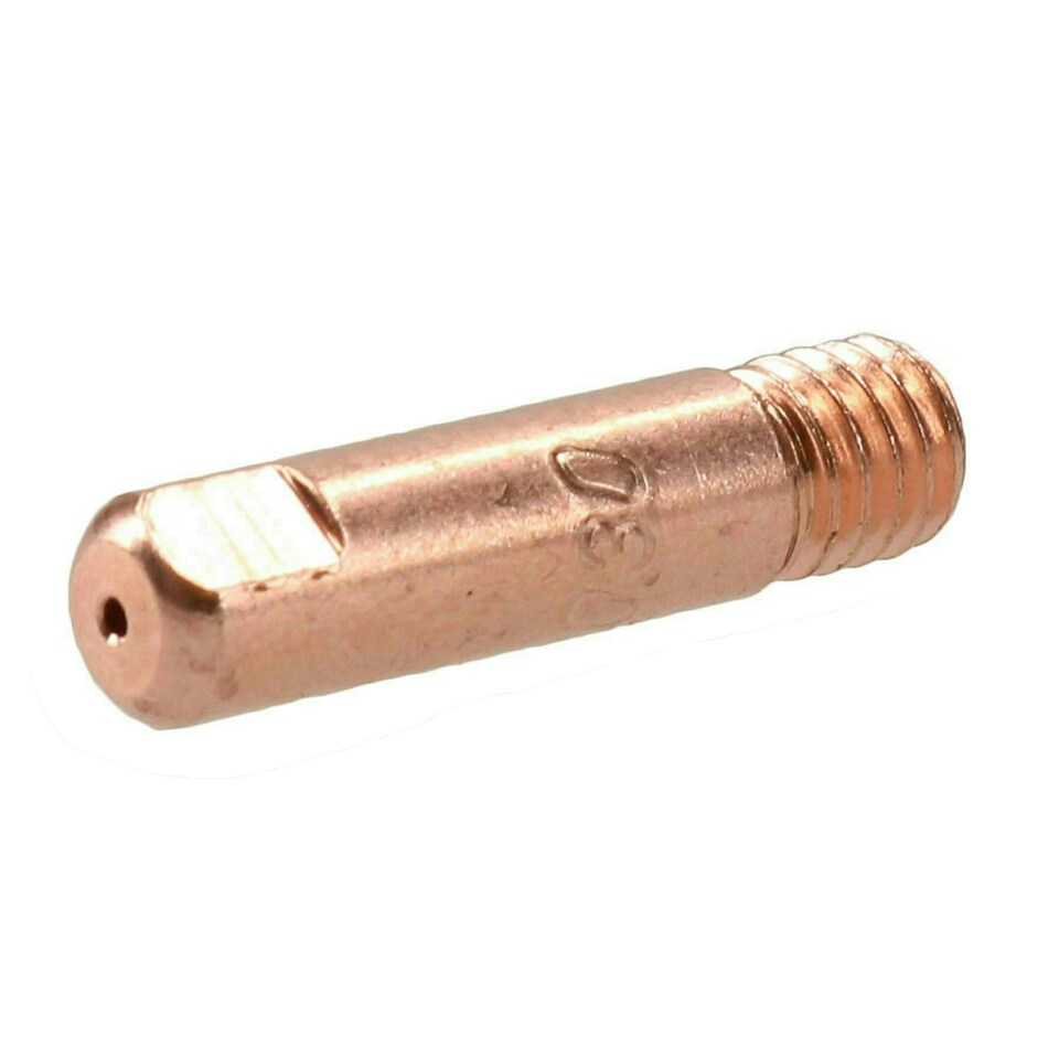 image 1 of 0.8mm Mig Welding Welder Round Contact Tips for MB15 Euro Torches 10pk