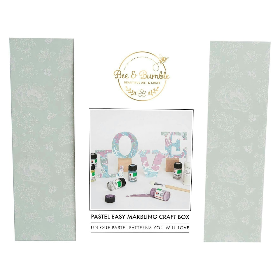 image 1 of Bee & Bumble Easy Marbling, Pastel, Single Craft Kit