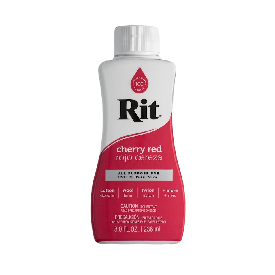 image 1 of Rit All Purpose Liquid Dye - High Pigment Fabric Colouring Dyes 8oz | Red | Cherry Red