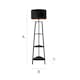 image 6 of ValueLights Hiru Black 3 Tier Floor Shelf Lamp Black Shade | Black