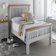 image 1 of 5ft King Size Real oak & Light Grey Solid,strong,wood bed frame.Wooden bedstead
