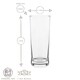 image 3 of LAV Liberty Highball Glasses - 360ml - Clear - Pack of 6 Clear