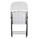 image 6 of Harbour Housewares Folding Trestle Chairs - White - Pack of 4 | White | White