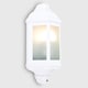 image 3 of ValueLights Kayleigh White PIR Motion Sensor Outdoor Wall Light & Warm White LED Bulb | White