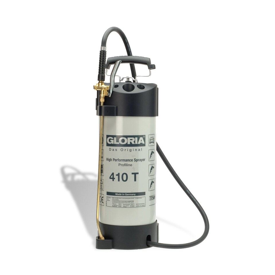 Gloria 410t Professional Solvent Sprayer Unit - Contains Viton Seals - Suited for Sealing and Cleaning External Surfaces (10L)