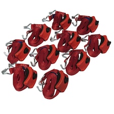 Tie Down Cambuckle Straps 25MM 3M - Claw Hook Pack of 10 (Enclosed Pre-Threaded Webbing)