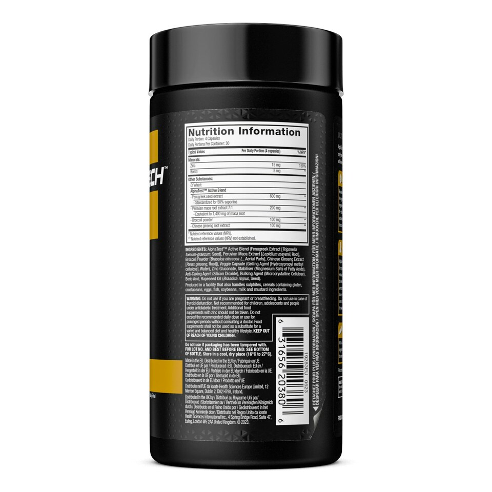 image 1 of MuscleTech Alpha Test Testosterone Support 120 Capsules Food Supplement