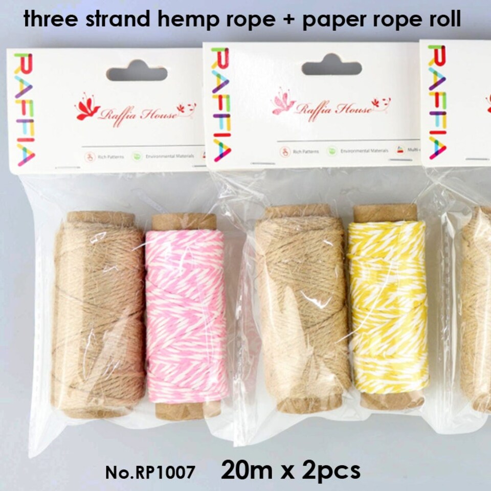 image 1 of Pack of 2 20m Hemp Rope Reels
