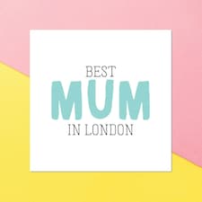 Best Mum In London Square Greetings Card