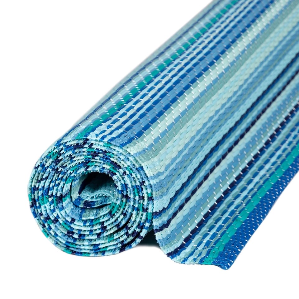 image 1 of The Rugs Rainbow Collection Reversible Weatherproof Outdoor Garden Patio Rug Striped | 1020