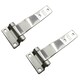 image 1 of 2pk 145mm Strap Hinge Stainless Steel Locker Door Hatch 316 Marine Grade Silver