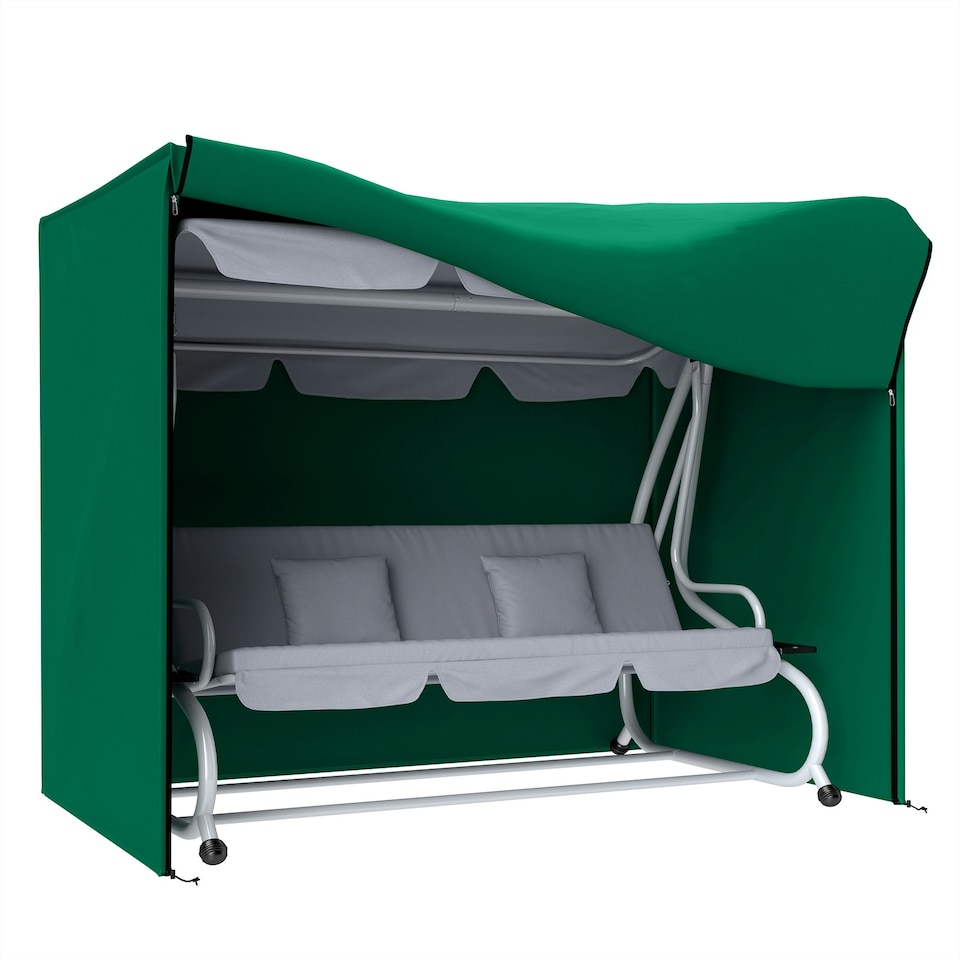 image 1 of Outsunny 3 Seater Garden Swing Cover, Windproof and Anti-UV