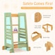 image 4 of COSTWAY Toddlers Step Stool Montessori Kitchen Step Stool-Natural