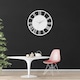 image 4 of Living and Home Silent Round Wood Wall Clock Roman Numeral - White