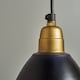 image 4 of ValueLights Eli Matte Black and Gold Dome Ceiling Pendant Light Fitting