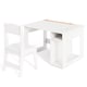image 1 of COSTWAY Toddler Craft Play Study Drawing Desk White