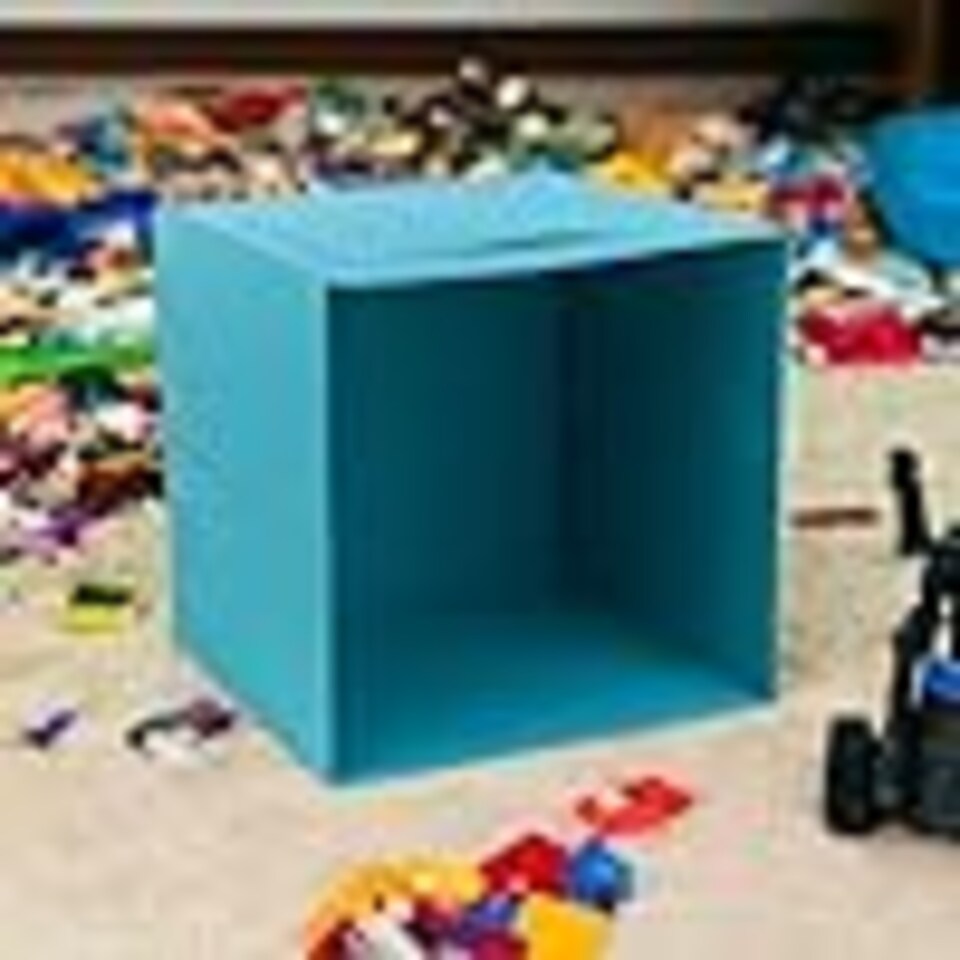 image 1 of 6 Pcs Foldable Fabric Cube Storage Boxes Collapsible Folding Box | Multi | One of Each | 6