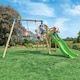 image 2 of TP Kite Wooden Double Swing Set with 8ft Slide