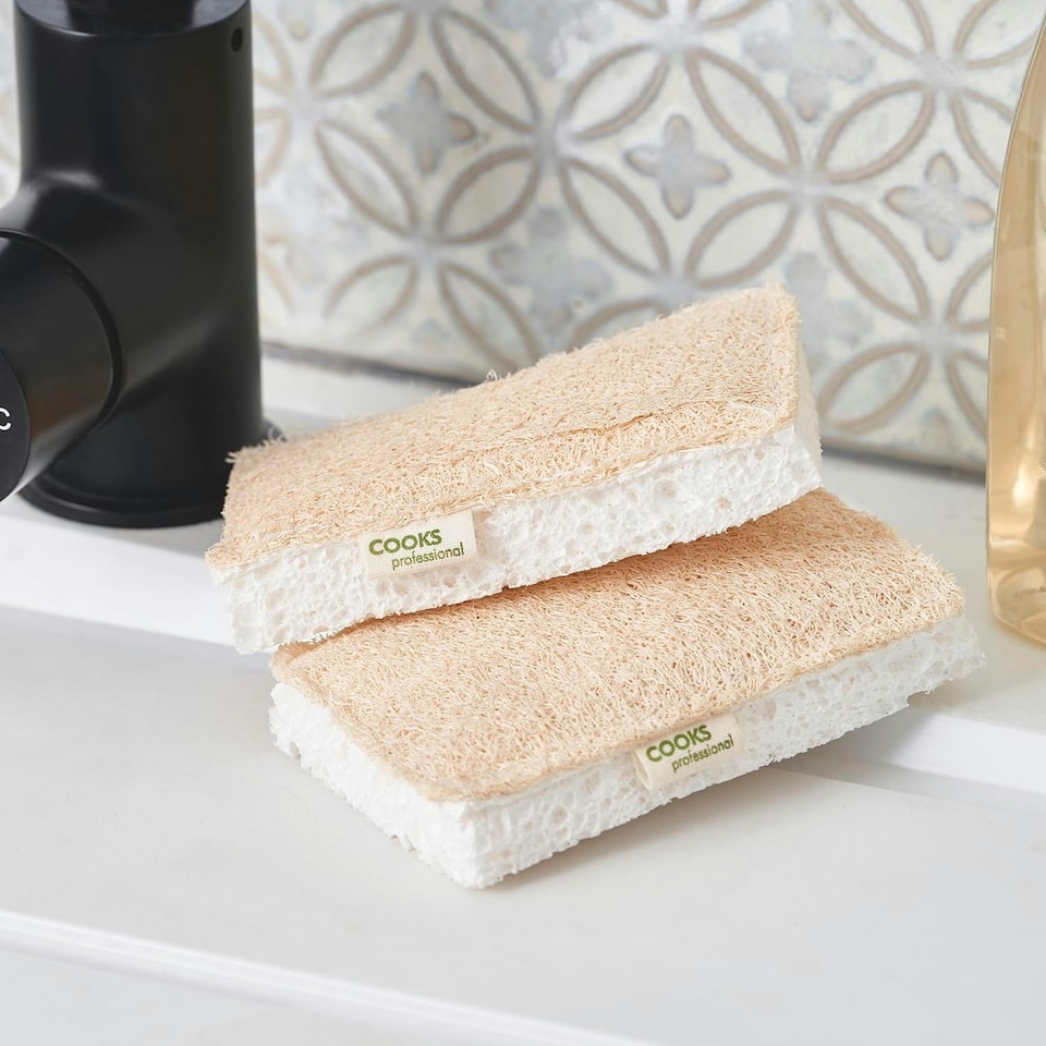 image 1 of Cooks Professional Eco Sponge Scourers | 100% Compostable and Biodegradable | 6 Pack
