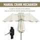 image 4 of Outsunny 4.6M Garden Patio Umbrella Canopy Parasol Sun Shade w/ Base Off White