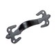 image 3 of Hammer & Tongs Rustic Fleur De Lis Door Handle - H105mm - Black | Black | Black
