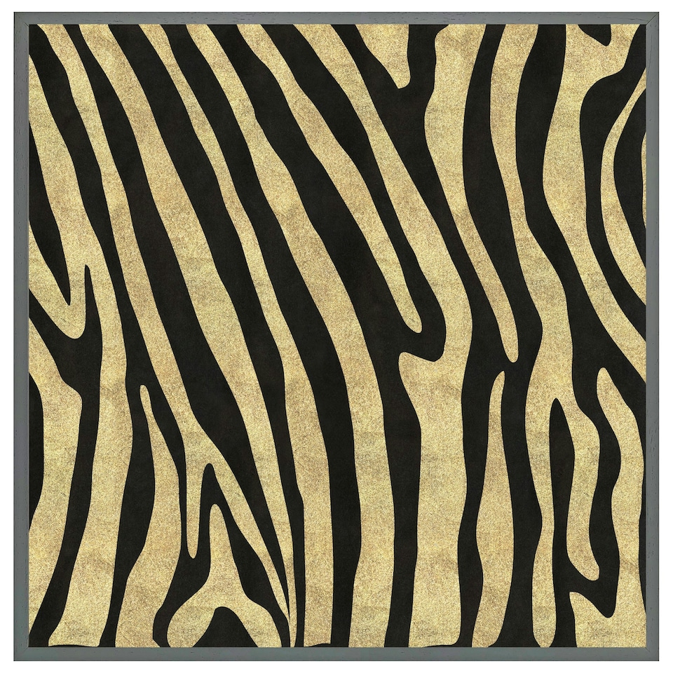 image 1 of Golden zebra (Picture Frame) White | L