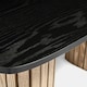 image 6 of OHS Ribbed Curved Home Furniture Living Room Decor Coffee Table Multi | Light Wood and Black