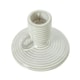 image 2 of Taper Candle Holder with Handle - Ceramic - L10 x W10 x H10 cm - White White