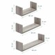 image 5 of Tutti Bambini Set of Three U-Shaped Wall Shelves - Grey Ash