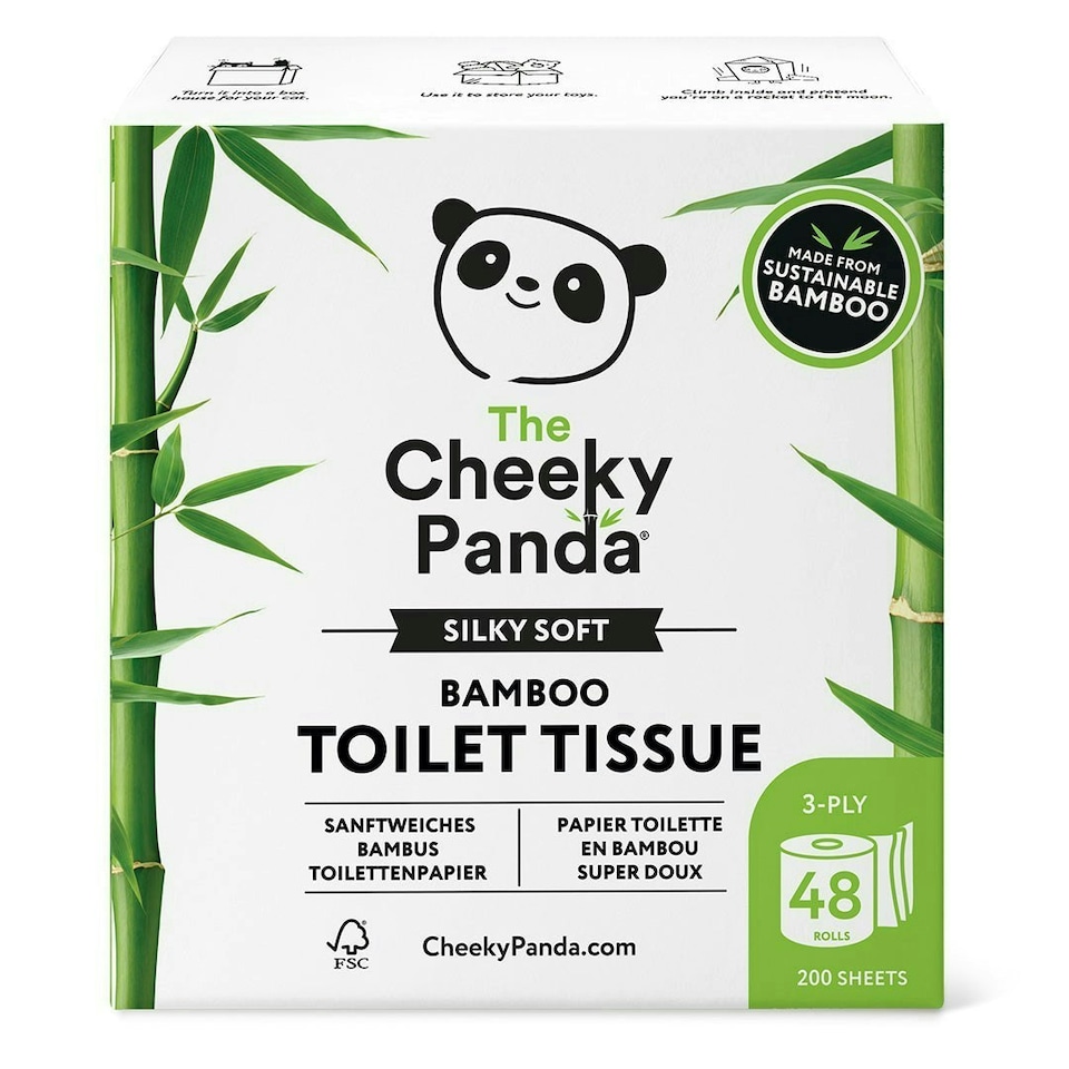 image 1 of Silky Soft Bamboo Toilet Paper White | 48 Rolls Unwrapped
