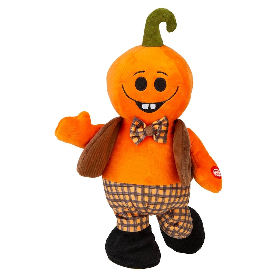 PMS Halloween Animated Spinning Pumpkin - Orange, 34cm x 30cm