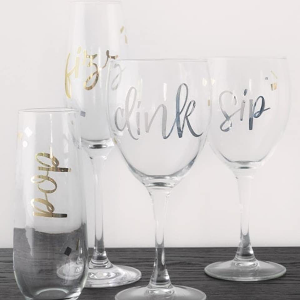 image 1 of Confetti Gold Foil Beverage Cling Sheet Decorations