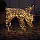 image 1 of Charles Bentley Small Rattan Light Up Reindeer