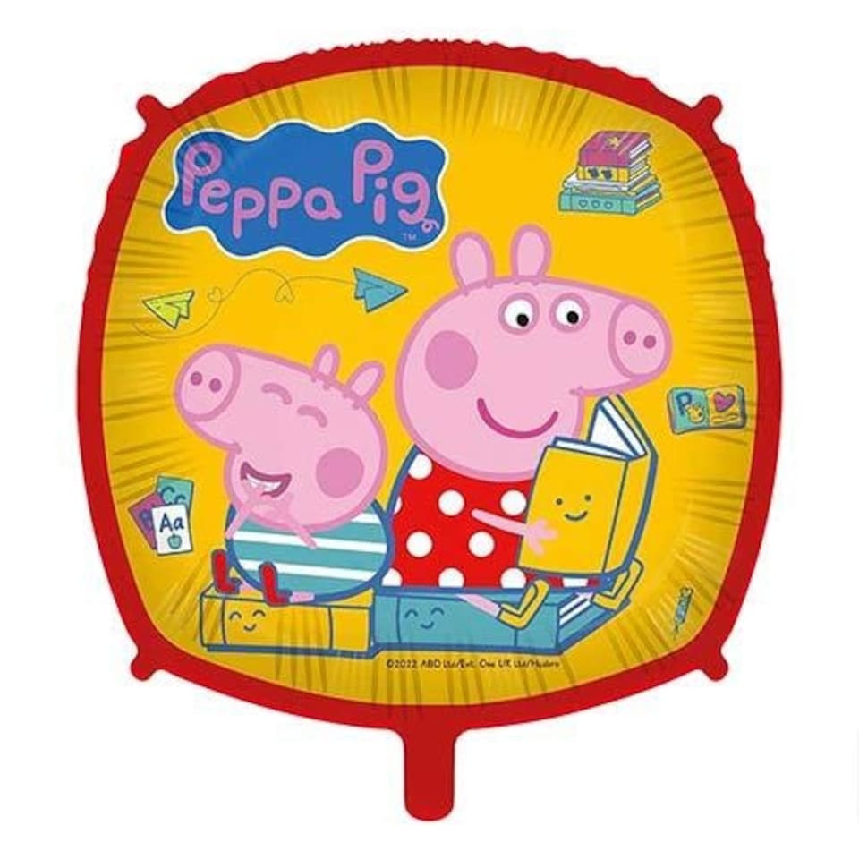 image 1 of Peppa Pig Square Foil Helium Balloon 46cm / 18 in Yellow